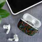 New Zealand Christmas AirPods Case Romantic Tui Birds on Pohutukawa - Cobalt - Aussie Hoodie