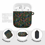 New Zealand Christmas AirPods Case Romantic Tui Birds on Pohutukawa - Cobalt - Aussie Hoodie