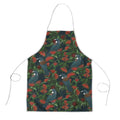 New Zealand Christmas Apron Romantic Tui Birds on Pohutukawa - Cobalt - Aussie Hoodie