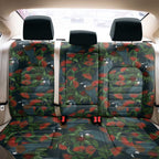 New Zealand Christmas Back Car Seat Cover Romantic Tui Birds on Pohutukawa - Cobalt - Aussie Hoodie