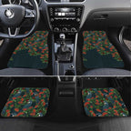 New Zealand Christmas Car Mats Romantic Tui Birds on Pohutukawa - Cobalt - Aussie Hoodie