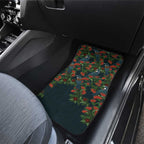 New Zealand Christmas Car Mats Romantic Tui Birds on Pohutukawa - Cobalt - Aussie Hoodie