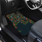 New Zealand Christmas Car Mats Romantic Tui Birds on Pohutukawa - Cobalt - Aussie Hoodie