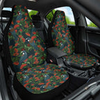 New Zealand Christmas Car Seat Cover Romantic Tui Birds on Pohutukawa - Cobalt - Aussie Hoodie