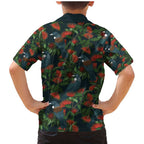 New Zealand Christmas Family Matching Mermaid Dress and Hawaiian Shirt Romantic Tui Birds on Pohutukawa - Cobalt - Aussie Hoodie