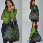 New Zealand Christmas Grocery Bag Romantic Tui Birds on Pohutukawa - Cobalt - Aussie Hoodie