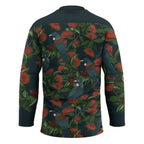 New Zealand Christmas Hockey Jersey Romantic Tui Birds on Pohutukawa - Cobalt - Aussie Hoodie