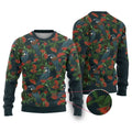 New Zealand Christmas Ugly Christmas Sweater Romantic Tui Birds on Pohutukawa - Cobalt - Aussie Hoodie