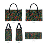 New Zealand Christmas Leather Bag Romantic Tui Birds on Pohutukawa - Cobalt - Aussie Hoodie