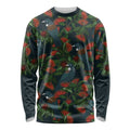 New Zealand Christmas Long Sleeve Shirt Romantic Tui Birds on Pohutukawa - Cobalt - Aussie Hoodie