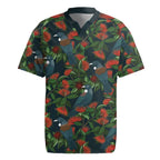 New Zealand Christmas Rugby Jersey Romantic Tui Birds on Pohutukawa - Cobalt - Aussie Hoodie