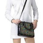 New Zealand Christmas Shoulder Handbag Romantic Tui Birds on Pohutukawa - Cobalt - Aussie Hoodie