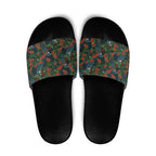 New Zealand Christmas Slide Sandals Romantic Tui Birds on Pohutukawa - Cobalt - Aussie Hoodie