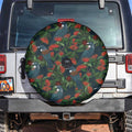 New Zealand Christmas Spare Tire Cover Romantic Tui Birds on Pohutukawa - Cobalt - Aussie Hoodie