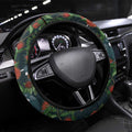 New Zealand Christmas Steering Wheel Cover Romantic Tui Birds on Pohutukawa - Cobalt - Aussie Hoodie