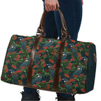 New Zealand Christmas Travel Bag Romantic Tui Birds on Pohutukawa - Cobalt - Aussie Hoodie