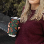 New Zealand Christmas Tumbler Cup Romantic Tui Birds on Pohutukawa - Cobalt - Aussie Hoodie