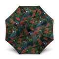 New Zealand Christmas Umbrella Romantic Tui Birds on Pohutukawa - Cobalt - Aussie Hoodie