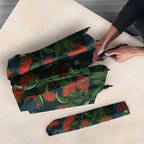 New Zealand Christmas Umbrella Romantic Tui Birds on Pohutukawa - Cobalt - Aussie Hoodie