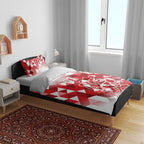 England Rugby Custom Bedding Set Crystalised Red Rose