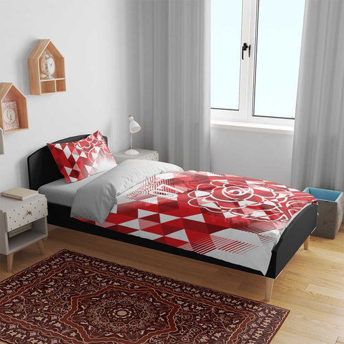 England Rugby Custom Bedding Set Crystalised Red Rose