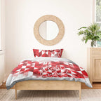 England Rugby Custom Bedding Set Crystalised Red Rose