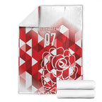 England Rugby Custom Blanket Crystalised Red Rose