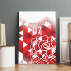 England Rugby Custom Canvas Wall Art Crystalised Red Rose
