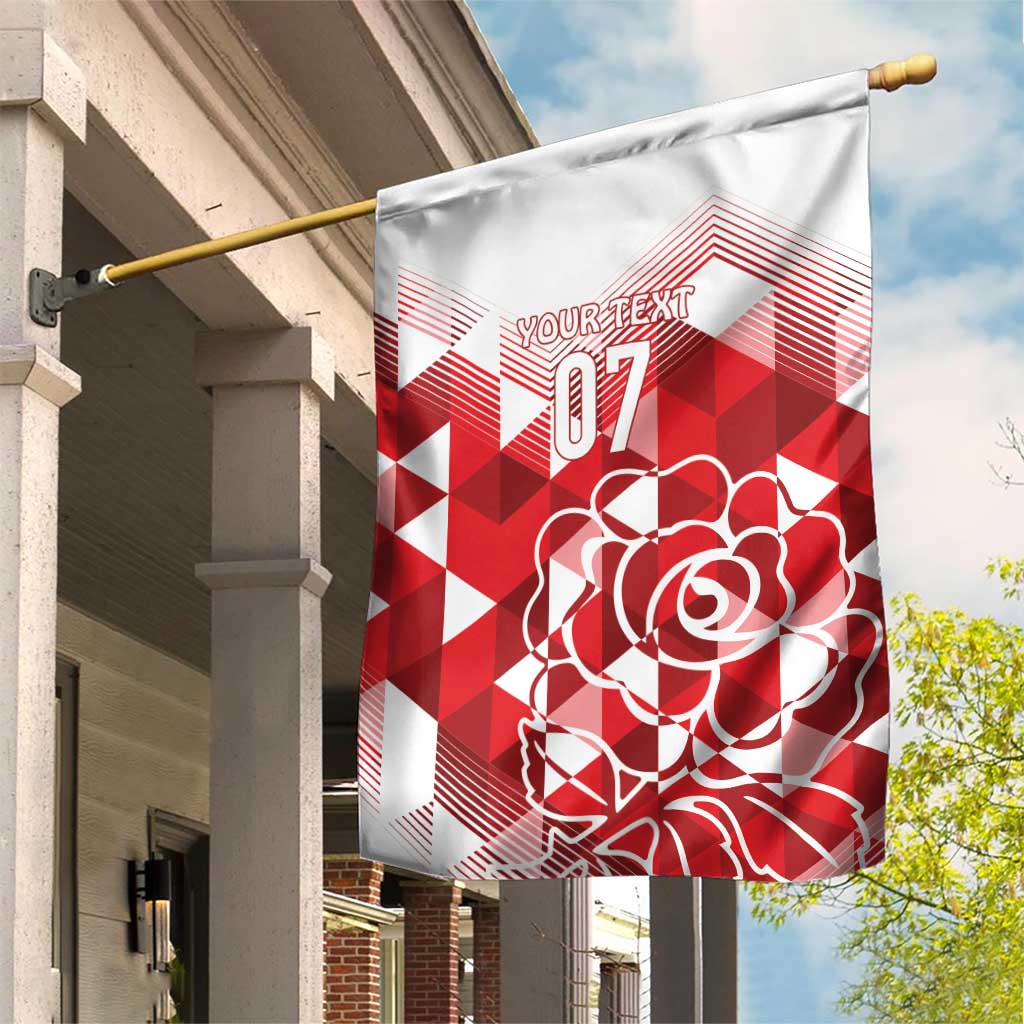 England Rugby Custom Garden Flag Crystalised Red Rose