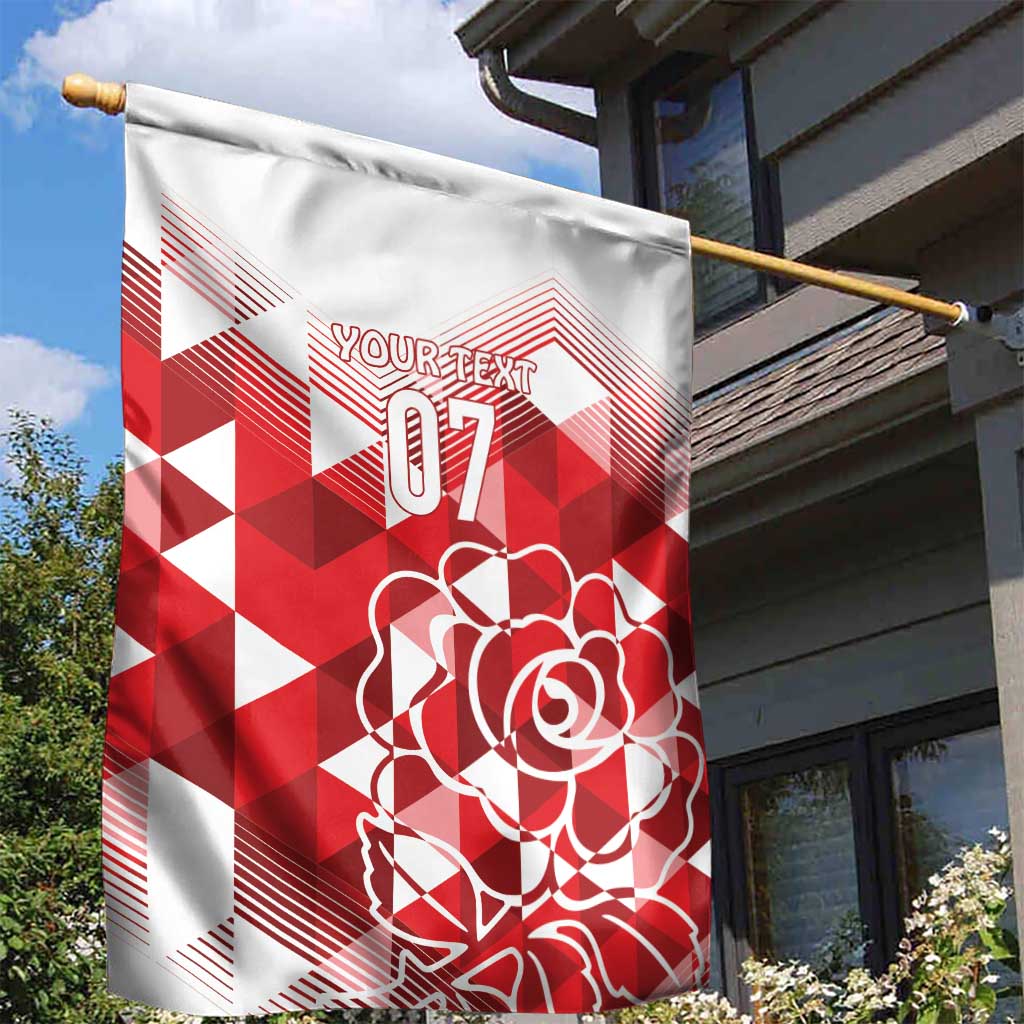 England Rugby Custom Garden Flag Crystalised Red Rose