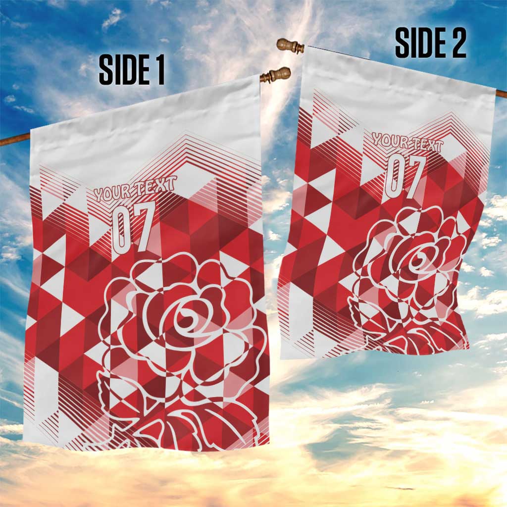 England Rugby Custom Garden Flag Crystalised Red Rose