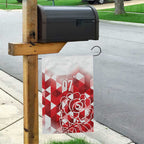England Rugby Custom Garden Flag Crystalised Red Rose