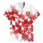 England Rugby Custom Hawaiian Shirt Crystalised Red Rose