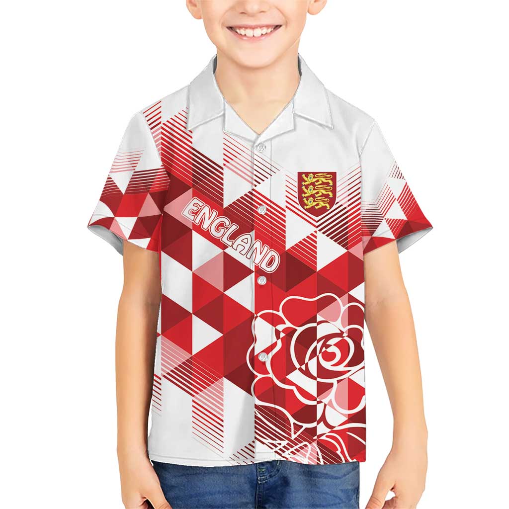 England Rugby Custom Hawaiian Shirt Crystalised Red Rose