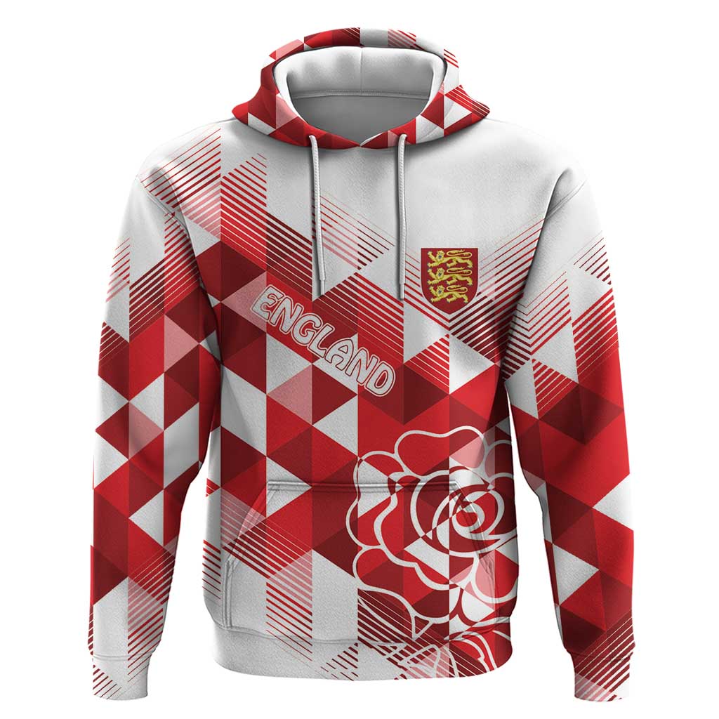 England Rugby Custom Hoodie Crystalised Red Rose