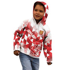 England Rugby Custom Kid Hoodie Crystalised Red Rose