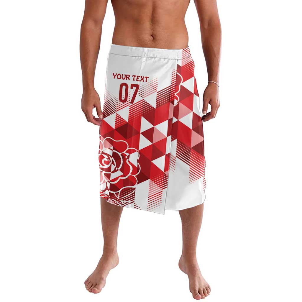 England Rugby Custom Lavalava Crystalised Red Rose