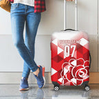England Rugby Custom Luggage Cover Crystalised Red Rose