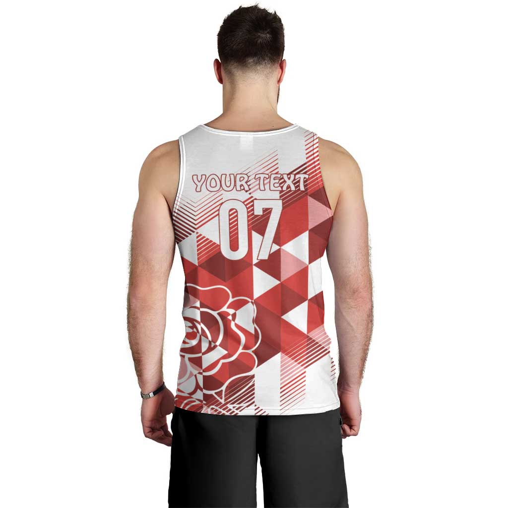 England Rugby Custom Men Tank Top Crystalised Red Rose