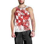 England Rugby Custom Men Tank Top Crystalised Red Rose