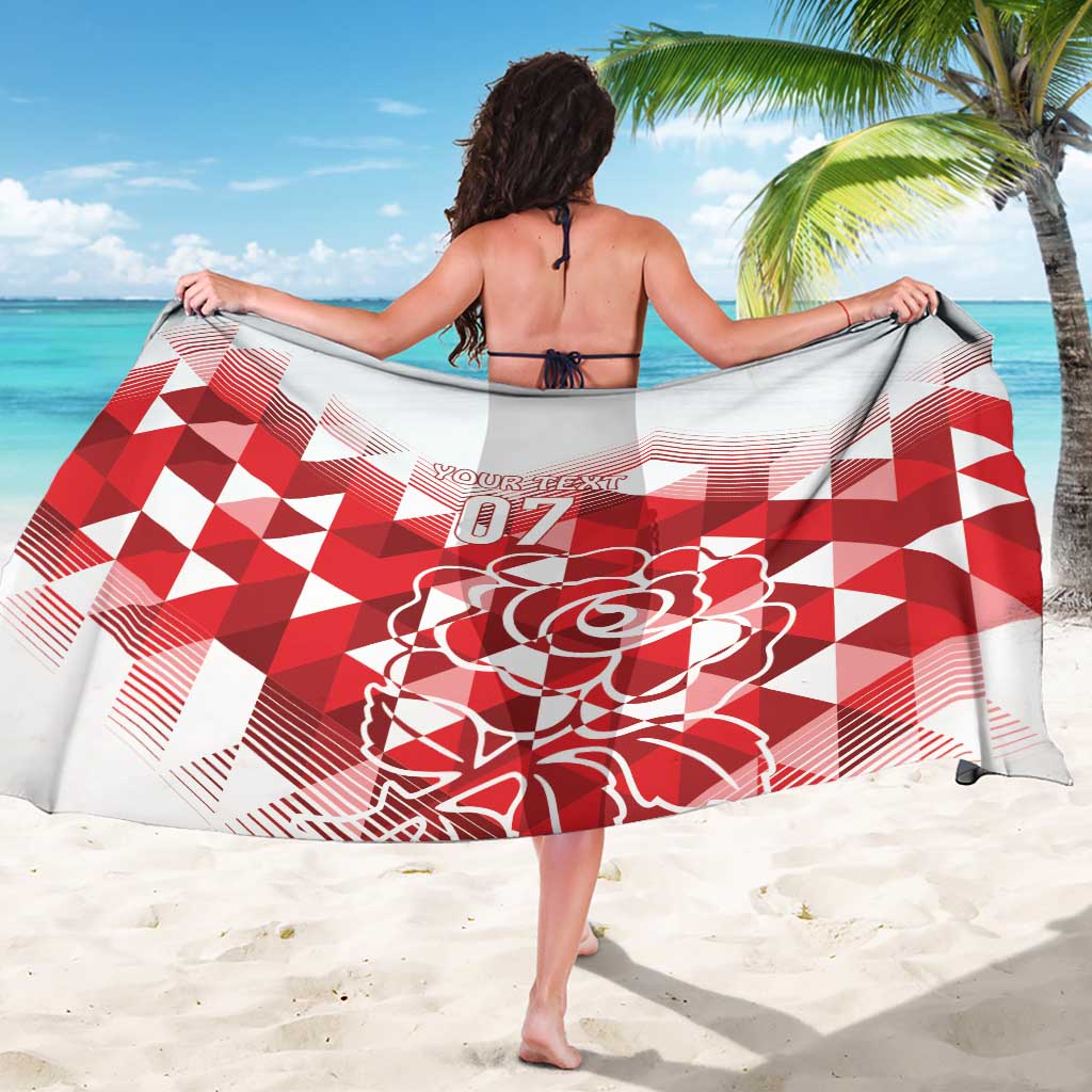 England Rugby Custom Sarong Crystalised Red Rose