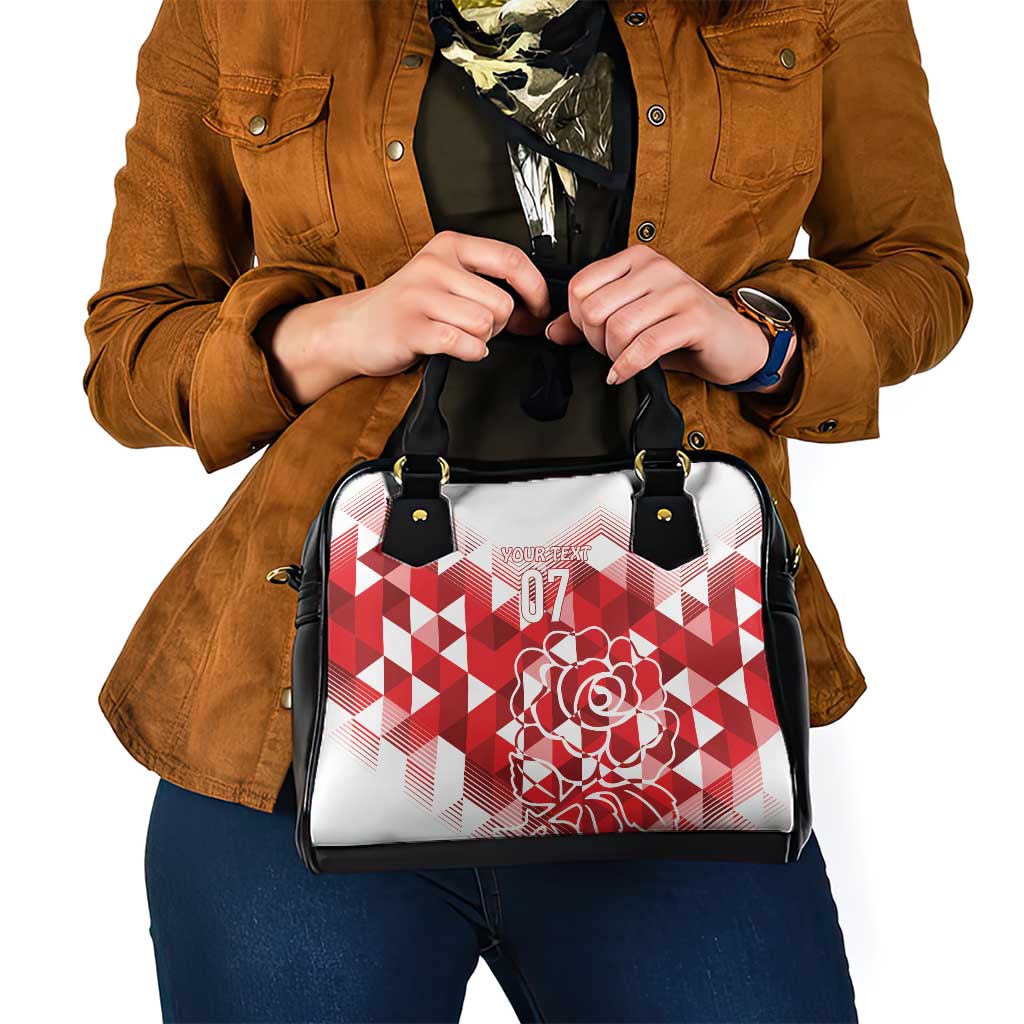England Rugby Custom Shoulder Handbag Crystalised Red Rose