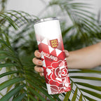 England Rugby Custom Skinny Tumbler Crystalised Red Rose