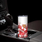 England Rugby Custom Skinny Tumbler Crystalised Red Rose