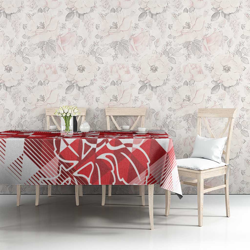 England Rugby Custom Tablecloth Crystalised Red Rose