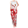 England Rugby Custom Tank Maxi Dress Crystalised Red Rose