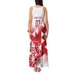 England Rugby Custom Tank Maxi Dress Crystalised Red Rose