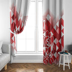 England Rugby Custom Window Curtain Crystalised Red Rose