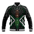 Maori Taiaha Pounamu Whakairo Personalized Baseball Jacket Jade Poutama Motifs
