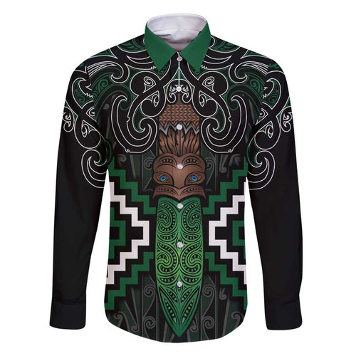 Maori Taiaha Pounamu Whakairo Personalized Family Matching Mermaid Dress and Hawaiian Shirt Jade Poutama Motifs
